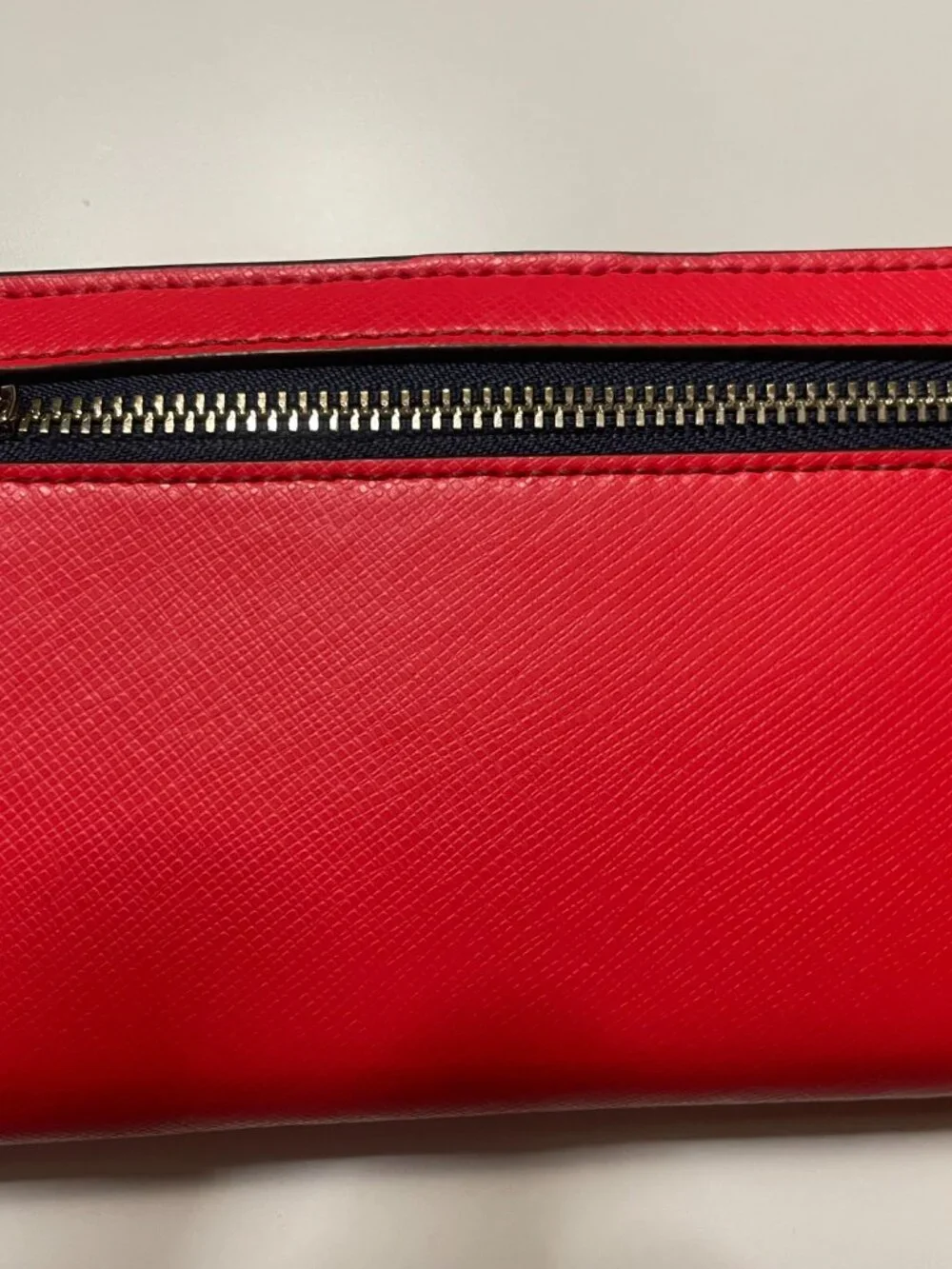 Kate Spade New York Colorblock Saffiano Leather Continental Wallet Red Cream